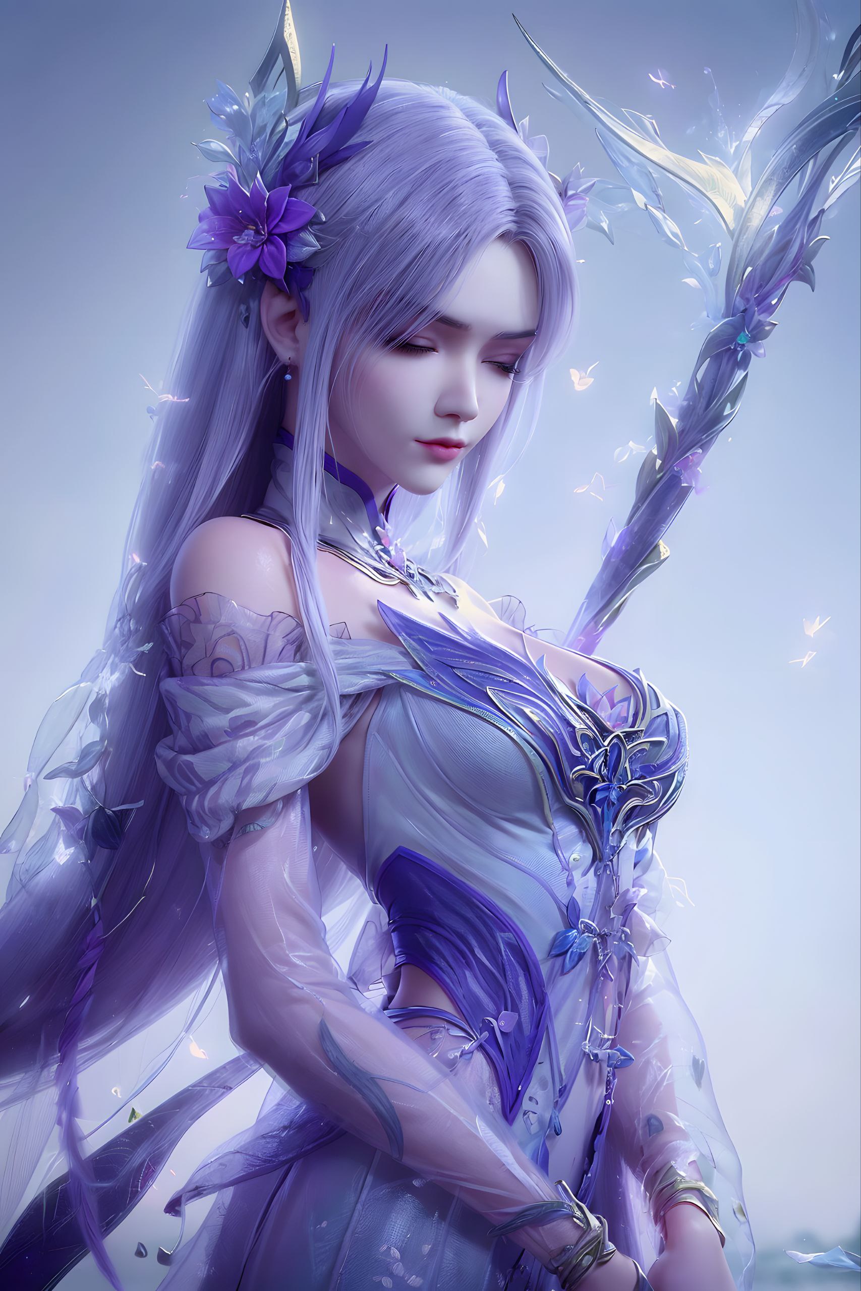 女生拍照而